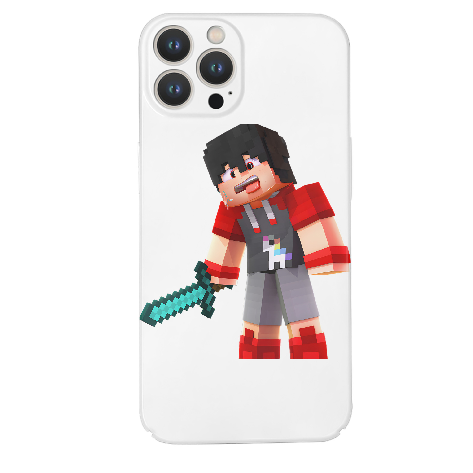 （画像用） マインクラフト ブロックの世界 Minecraft MC Block world 【iPhone 14シリーズ対応】ハードケース